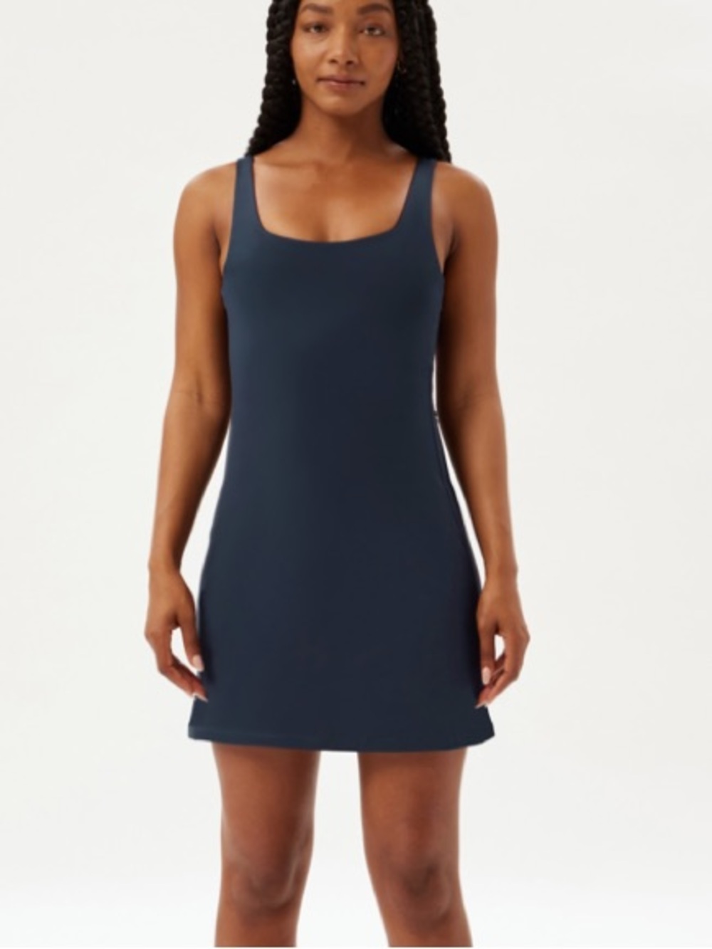 Girlfriend Collective Tommy Dress in Navy